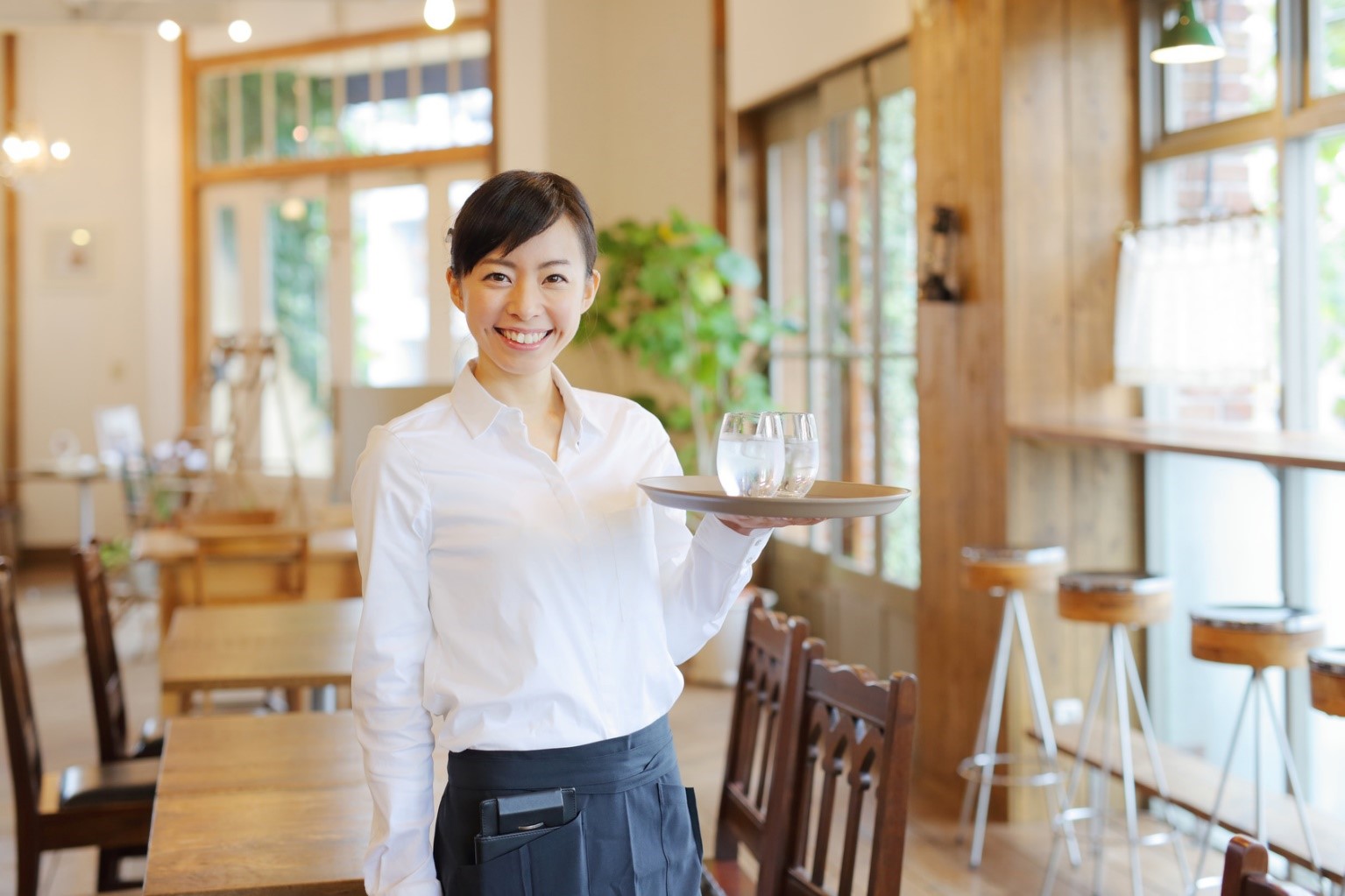 Asian waitress