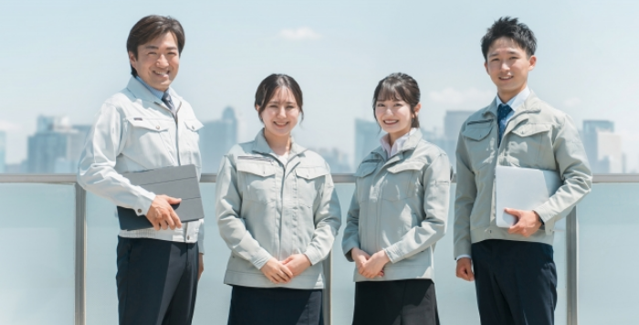 笑顔の従業員