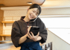 笑顔の女性