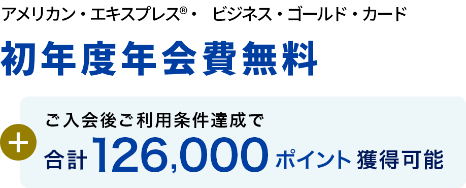 アメリカン・エキスプレス・ビジネス・カード 初年度年会費無料