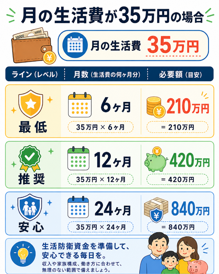 月の生活費が35万円