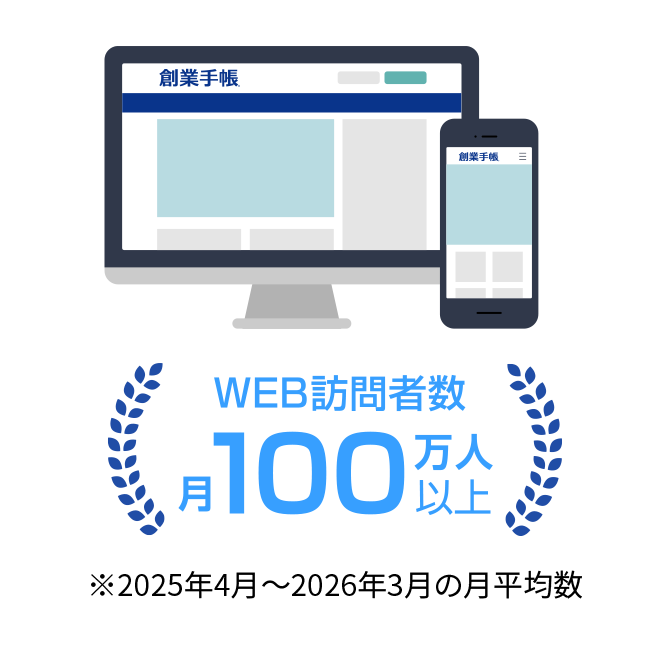 WEB訪問者数月100万人以上
