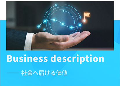 Business description　社会へ届ける価値