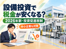 設備投資による税制優遇と中小企業向け投資促進税制のイメージ